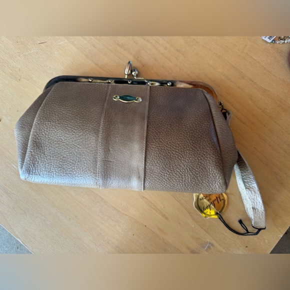 Holiday of New York Handbags - Vintage Taupe Leather Clutch / Wristlet NWT